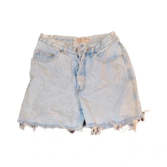 SOLDLight blue vintage 90s guess cut off jean shorts - Picture 2 of 2
